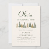 Winter Kindergeburtstag Party Einladung (Vorderseite)