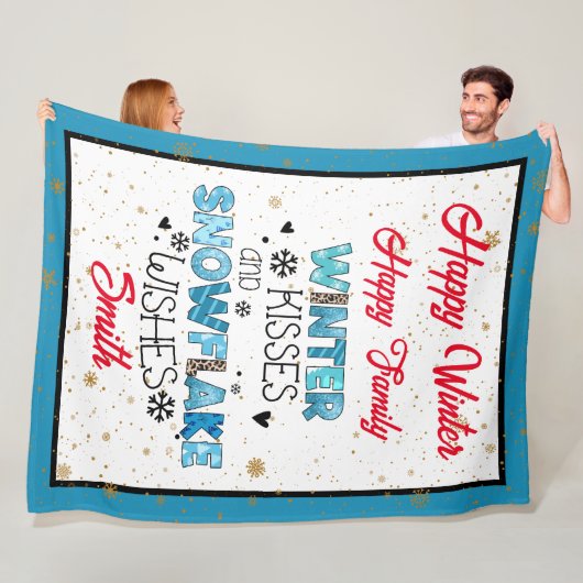 Winter Kisses individualisieren Fleecedecke (Beispiel)