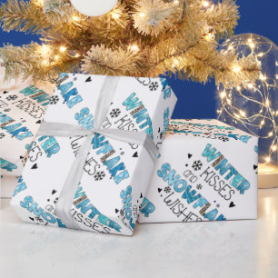 Winter Kisses individualisieren Geschenkpapier