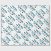 Winter Kisses individualisieren Geschenkpapier (Flach)