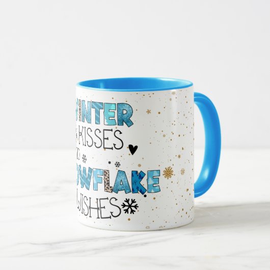 Winter Kisses individualisieren Tasse (VorderseiteRechts)