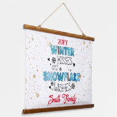 Winter Kisses individualisieren Wandteppich Mit Holzrahmen (Gewinkelt)
