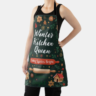 Winter Kitchen Queen Holiday Backen Schürze