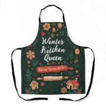 Winter Kitchen Queen Holiday Backen Schürze