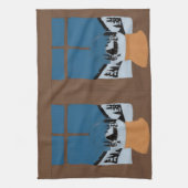 Winter Kitchen Towel - Snow Globe on Window Sill - Geschirrtuch (Vertikal)