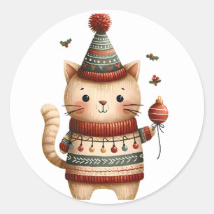 Winter Kitten Stickers
