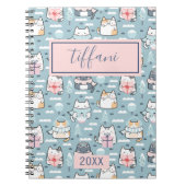Winter Kitty Cats Spiral Foto Notebook Notizblock (Vorderseite)