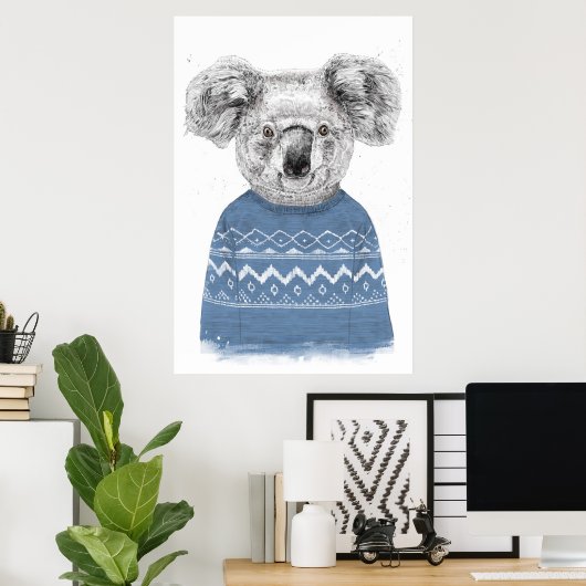 Winter koala poster (Heimbüro)