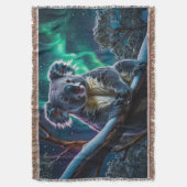 Winter Koala und Südlichter Decke (Vorderseite Vertikal)
