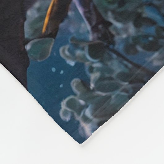 Winter Koala und Südlichter Fleecedecke (Ecke)