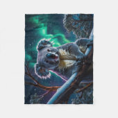 Winter Koala und Südlichter Fleecedecke (Vorderseite)