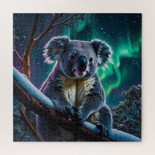 Winter Koala und Südlichter Puzzle