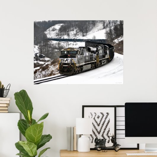Winter-Kohlezug Poster (Heimbüro)