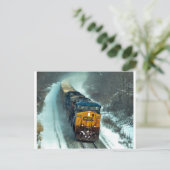 Winter-Kohlezug Postkarte (Stehend Vorderseite)