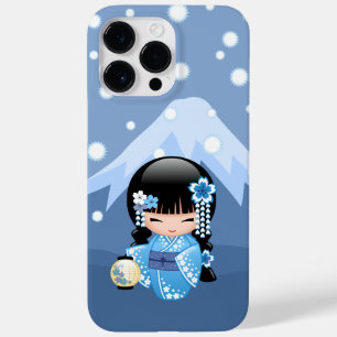Winter Kokeshi Doll - Blue Mountain Geisha Girl Case-Mate iPhone 14 Pro Max Hülle