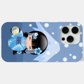 Winter Kokeshi Doll - Blue Mountain Geisha Girl Case-Mate iPhone Hülle (Rückseite (Horizontal))