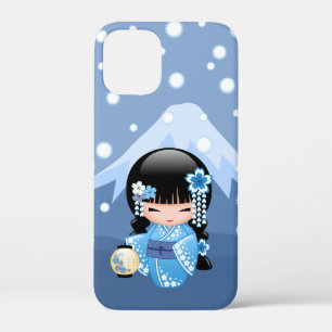 Winter Kokeshi Doll - Blue Mountain Geisha Girl Case-Mate iPhone Hülle