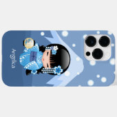 Winter Kokeshi Doll - Blue Mountain Geisha Girl Case-Mate iPhone Hülle (Rückseite (Horizontal))