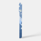 Winter Kokeshi Doll - Blue Mountain Geisha Girl iPhone 15 Hülle (Linke Seite)