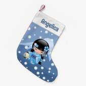 Winter Kokeshi Doll - Blue Mountain Geisha Girl Kleiner Weihnachtsstrumpf (Vorderansicht (hängend))