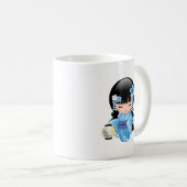 Winter Kokeshi Doll - Niedliche japanische Geisha Kaffeetasse (VorderseiteRechts)
