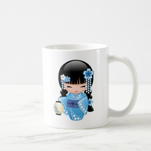 Winter Kokeshi Doll - Niedliches japanisches Geish Kaffeetasse