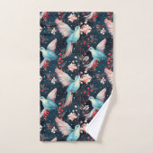 Winter-Kolibri-Muster Badhandtuch Set (Handtuch)