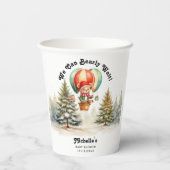 Winter können wir frühzeitig auf Weihnachtsdusche Pappbecher (Rückseite)