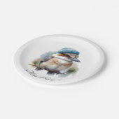 Winter Kookaburra Wünsche, Brauch Pappteller (Schrägansicht)
