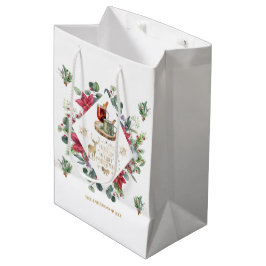 Winter Kranz Script wünschen Ihnen ein frohes Weih Mittlere Geschenktüte