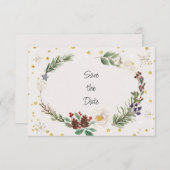 Winter Kranz und Holly Save The Date (Vorne/Hinten)