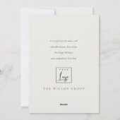 Winter Kranz Weihnachten-Logo Feiertagskarte (Rückseite)