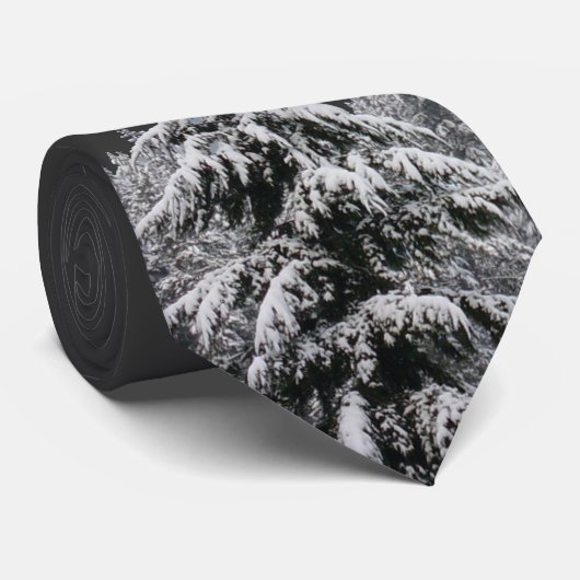 Winter Krawatte Snow Forest Wonderland Krawatte (Gerollt)