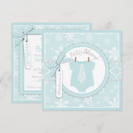 Winter-Krawatten-und Einladung (Vorne/Hinten)