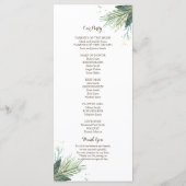 Winter-Kreide-Hochzeitsprogramm Programm (Rückseite)