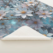 Winter Kristallfrost Sakura Blume Sherpa Blanket Sherpadecke (3/4)