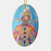 "Winter Kunst einwickelnd" Keramikornament (Links)