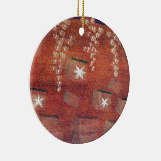 Winter, Kunstmalerei Keramik Ornament (Rechts)