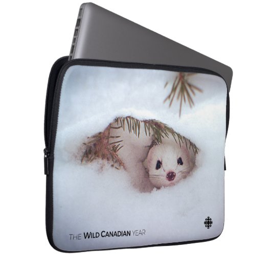 Winter - Kurz-geschliffenes Weasel Laptopschutzhülle (Vorne Rechts)