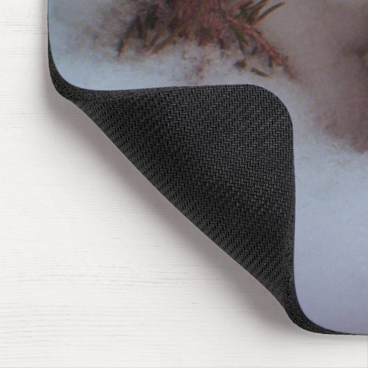 Winter - Kurz-geschliffenes Weasel Mousepad (Ecke)