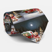 Winter Labrador Caravan Weihnachtsabenteuer Krawatte (Gerollt)