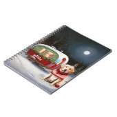 Winter Labrador Caravan Weihnachtsabenteuer Notizblock (Linke Seite)