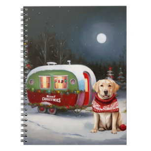 Winter Labrador Caravan Weihnachtsabenteuer Notizblock