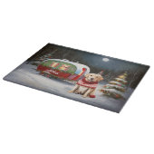 Winter Labrador Caravan Weihnachtsabenteuer Schneidebrett (Ecke)