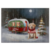 Winter Labrador Caravan Weihnachtsabenteuer Schneidebrett (Vorderseite)