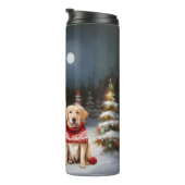 Winter Labrador Caravan Weihnachtsabenteuer Thermosbecher (Nach rechts gedreht)