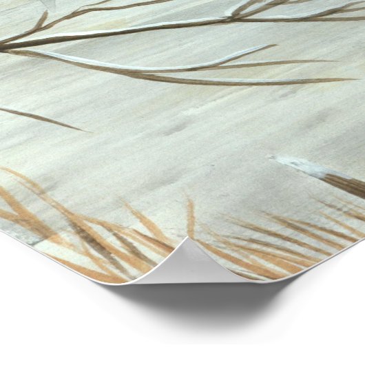 Winter Labrador Poster (Ecke)