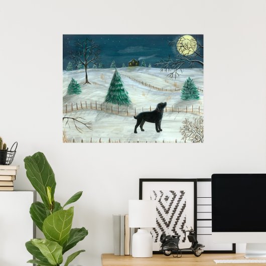 Winter Labrador Poster (Heimbüro)