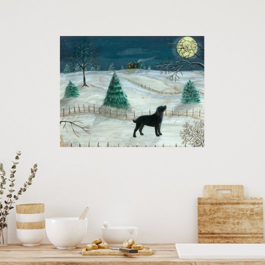 Winter Labrador Poster (Küche)