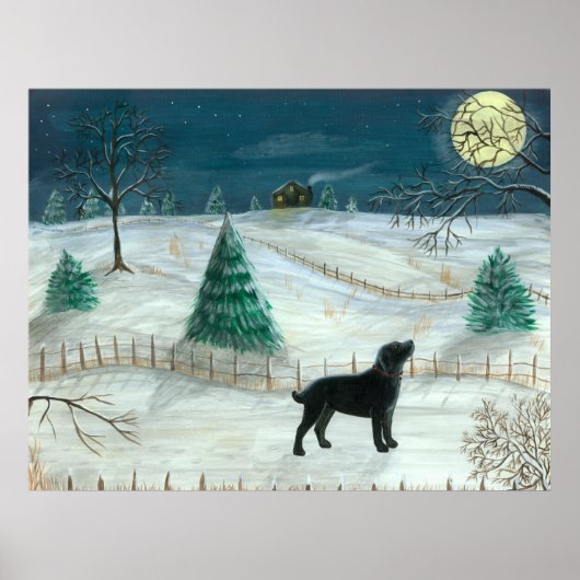 Winter Labrador Poster (Vorne)
